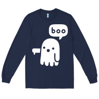 Navy ghost of disapproval Long Sleeve Tee - artisFamous