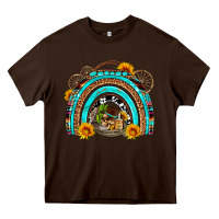 Chocolate Brown easter rainbow olivia Heavy Core Tee - OliviaCreatesArt