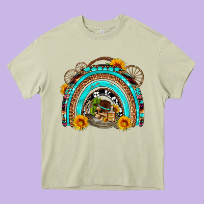 Easter Rainbow Olivia Heavy Core Tee Designed By Oliviacreatesart