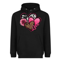 Black valentines day western hearts and sunflower Heavyweight Hoodie - Jasminsmagicworld