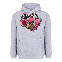 Heather Grey valentines day western hearts and sunflower Heavyweight Hoodie - Jasminsmagicworld