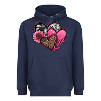 Navy valentines day western hearts and sunflower Heavyweight Hoodie - Jasminsmagicworld