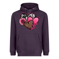 Plum valentines day western hearts and sunflower Heavyweight Hoodie - Jasminsmagicworld