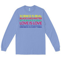 Colony Blue Anti Trump Science is Real Black Lives Matter T shirt Long Sleeve Tee - artisFamous