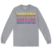 Heather Grey Anti Trump Science is Real Black Lives Matter T shirt Long Sleeve Tee - artisFamous