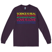 Plum Anti Trump Science is Real Black Lives Matter T shirt Long Sleeve Tee - artisFamous