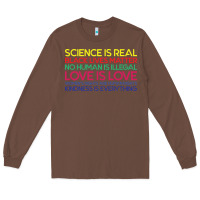 Chestnut Anti Trump Science is Real Black Lives Matter T shirt Long Sleeve Tee - artisFamous