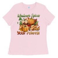 Bubblegum Pink whatever spices your pumpkin Ladies Tee - BundleAndBundleShop
