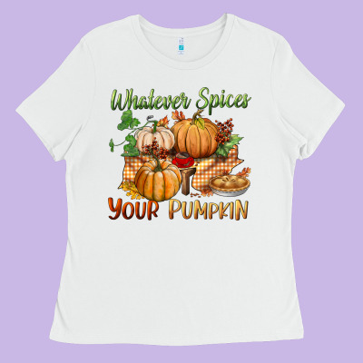 Whatever Spices Your Pumpkin Ladies Tee Designed By Bundleandbundleshop