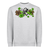 Heather Grey western cowhide leopard glitter shamrocks Heavyweight Sweatshirt - Jasminsmagicworld