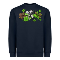 Navy western cowhide leopard glitter shamrocks Heavyweight Sweatshirt - Jasminsmagicworld