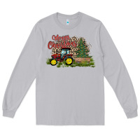Moon Dust merry Christmas tractor tree Long Sleeve Tee - CowhideDigitalArt