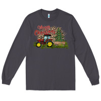 Smoke merry Christmas tractor tree Long Sleeve Tee - CowhideDigitalArt
