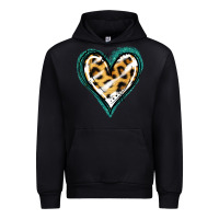 Black Glitter Leopard Heart Urban Hoodie - Jasminsmagicworld
