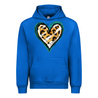 Cobalt Glitter Leopard Heart Urban Hoodie - Jasminsmagicworld