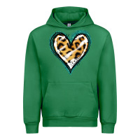 Emerald Glitter Leopard Heart Urban Hoodie - Jasminsmagicworld
