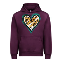 Mauve Wine Glitter Leopard Heart Urban Hoodie - Jasminsmagicworld