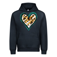Navy Glitter Leopard Heart Urban Hoodie - Jasminsmagicworld