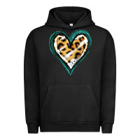 Pigment Black Glitter Leopard Heart Urban Hoodie - Jasminsmagicworld