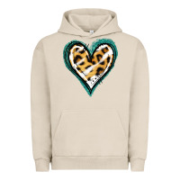 Pigment French Oak Glitter Leopard Heart Urban Hoodie - Jasminsmagicworld