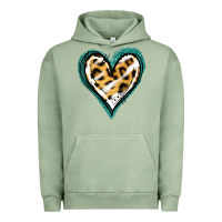 Glitter Leopard Heart Urban Hoodie | Teevron