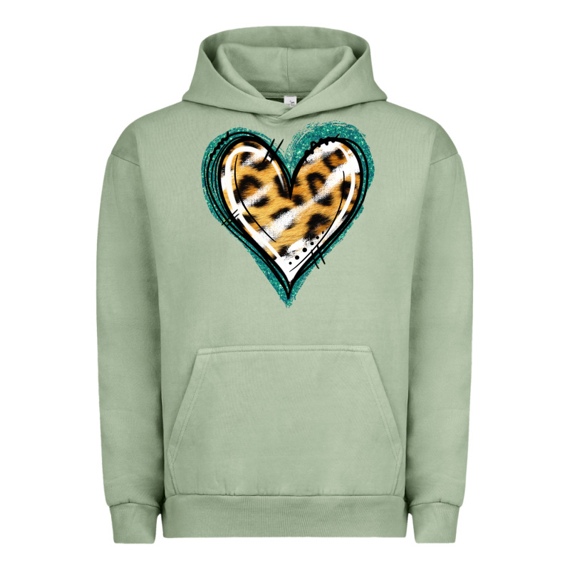 Glitter Leopard Heart Urban Hoodie by Jasminsmagicworld | Teevron