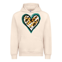 Sandshell Glitter Leopard Heart Urban Hoodie - Jasminsmagicworld