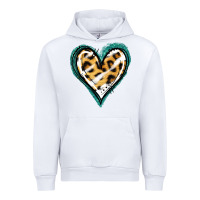 White Glitter Leopard Heart Urban Hoodie - Jasminsmagicworld