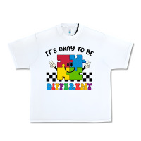 White It's Okay To Be Different Urban Heavy Tee - CowhideDigitalArt