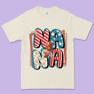 4th Of July Nana With Lightning Bolt Premium Tee Designed By Fadigitalartstudio