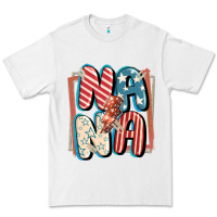 White 4th of July nana with lightning bolt Premium Tee - FaDigitalArtStudio