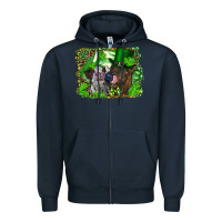 Navy st. patricks day heifers Zipper Hoodie - RanaPortraitStore