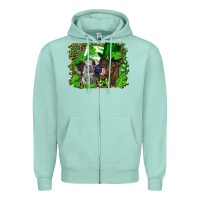 Seafoam st. patricks day heifers Zipper Hoodie - RanaPortraitStore