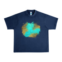 Navy turquoise leopard patch Urban Heavy Tee - Jasminsmagicworld