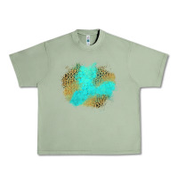 Oil Green turquoise leopard patch Urban Heavy Tee - Jasminsmagicworld