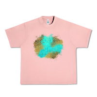 Salmon turquoise leopard patch Urban Heavy Tee - Jasminsmagicworld