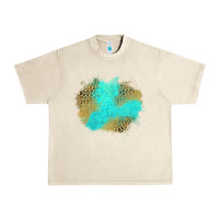 Sandshell turquoise leopard patch Urban Heavy Tee - Jasminsmagicworld