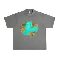 Tornado turquoise leopard patch Urban Heavy Tee - Jasminsmagicworld