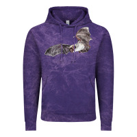 Cloud Purple mexican free tailed bat Vintage Hoodie - LillyAllenDesigns