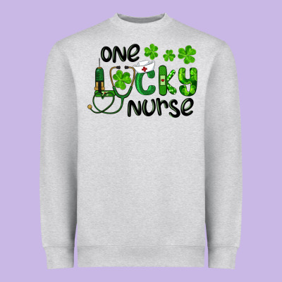 Saint Patricks One Lucky Nurse Heavyweight Sweatshirt Designed By Ranaportraitstore