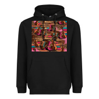 Black valentines day violin and cowboy boots country music Heavyweight Hoodie - Jasminsmagicworld