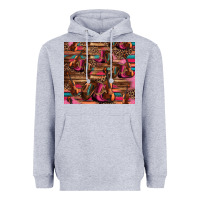 Heather Grey valentines day violin and cowboy boots country music Heavyweight Hoodie - Jasminsmagicworld