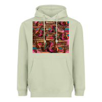 Matcha valentines day violin and cowboy boots country music Heavyweight Hoodie - Jasminsmagicworld