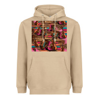 Mushroom valentines day violin and cowboy boots country music Heavyweight Hoodie - Jasminsmagicworld