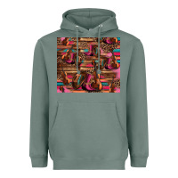 Sage valentines day violin and cowboy boots country music Heavyweight Hoodie - Jasminsmagicworld