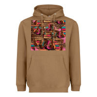 Toasted Coconut valentines day violin and cowboy boots country music Heavyweight Hoodie - Jasminsmagicworld