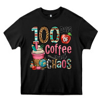Black hundred days of coffee and chaos Heavy Core Tee - OliviaCreatesArt