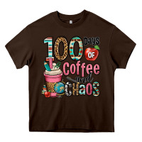 Chocolate Brown hundred days of coffee and chaos Heavy Core Tee - OliviaCreatesArt