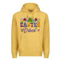Antique Gold easter vibes and butterfly with bunny and flowers Premium Hoodie - Artiststas