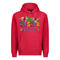 Cardinal easter vibes and butterfly with bunny and flowers Premium Hoodie - Artiststas